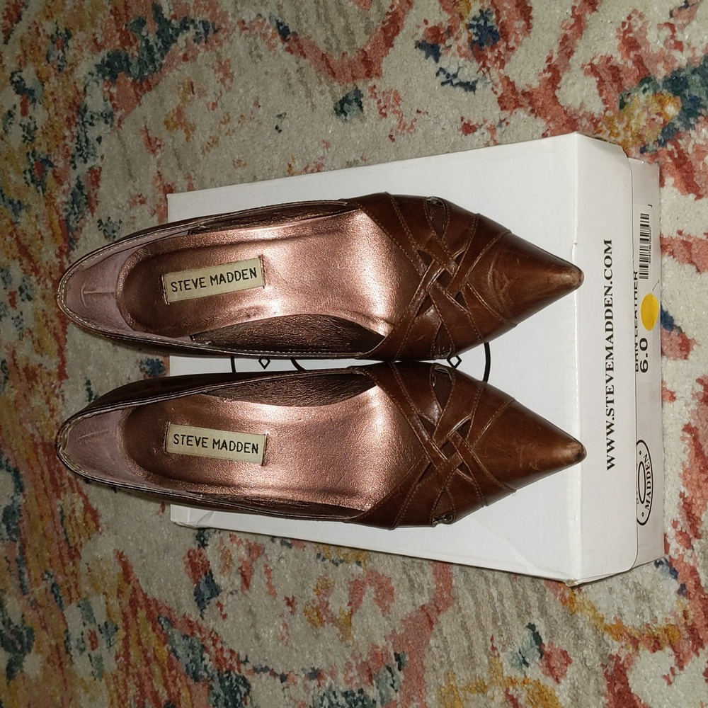 Steve Madden Adalia Brown Leather Heels